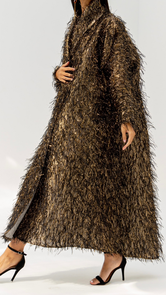 Gold Tinsel Abaya Limited