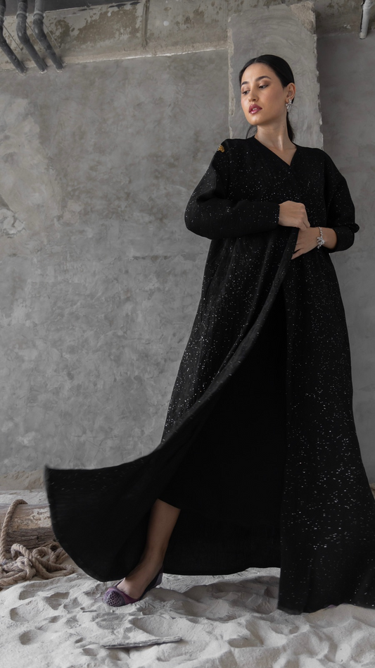 Silver Metallic Abaya