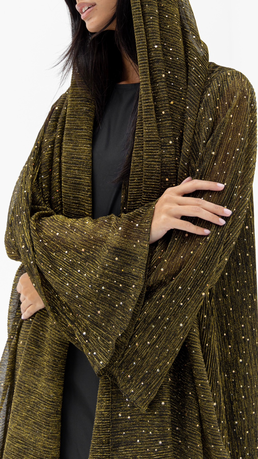 Gold Metallic Abaya