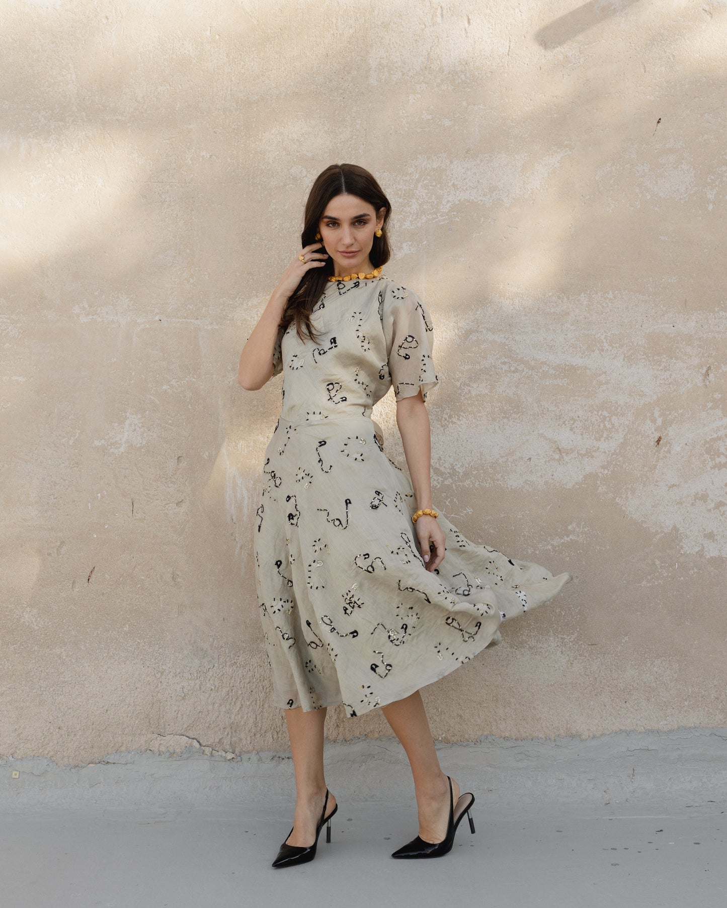 Hand Embroidered Dress فستان تطريز يدوي