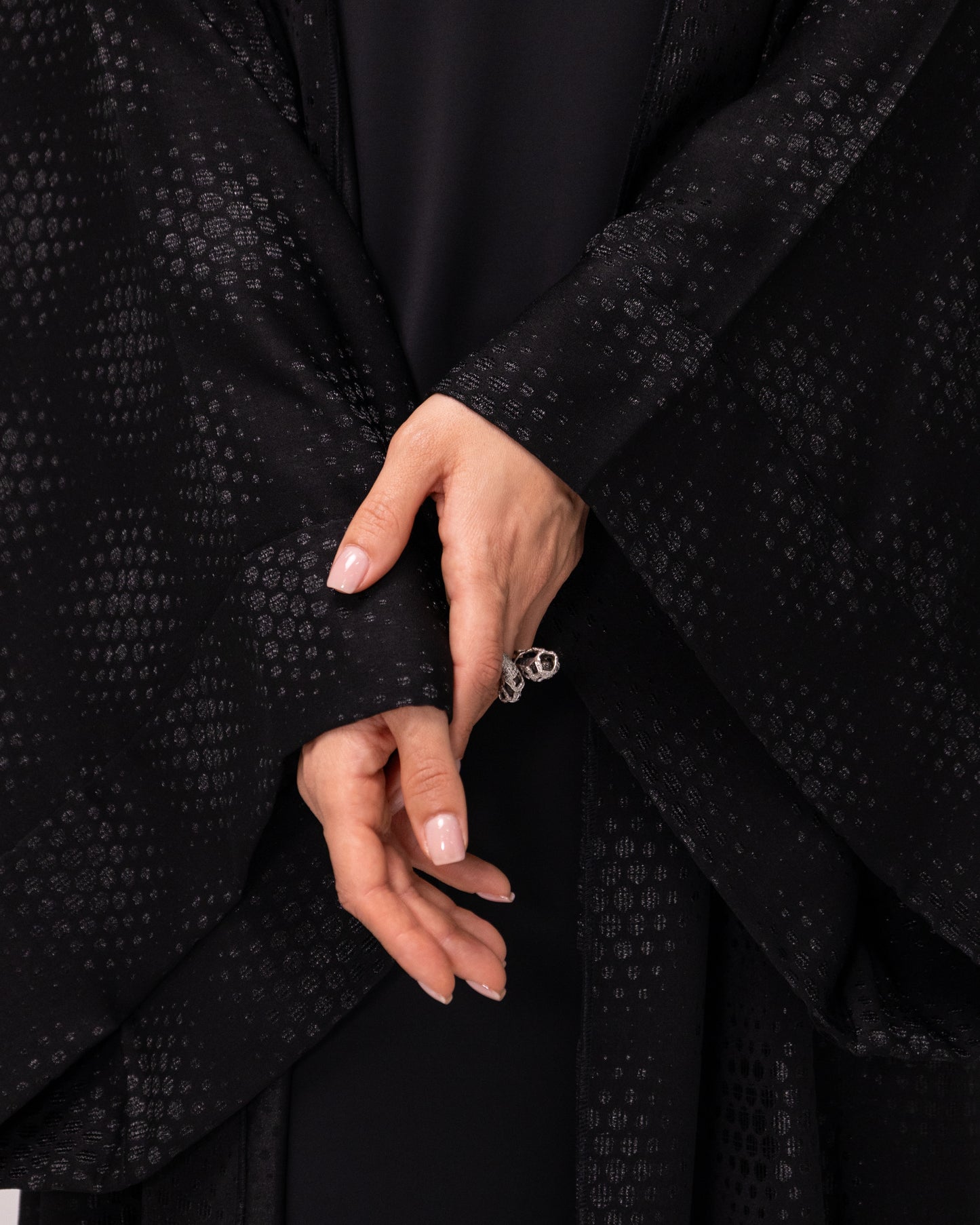 Crepe Jacquard Abaya