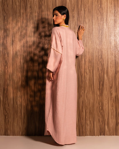 THE PINK AND GOLD EMBROIDERED KAFTAN