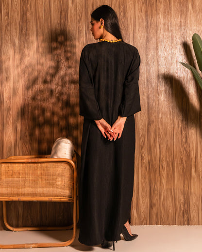 THE BLACK & GOLD EMBROIDERED KAFTAN