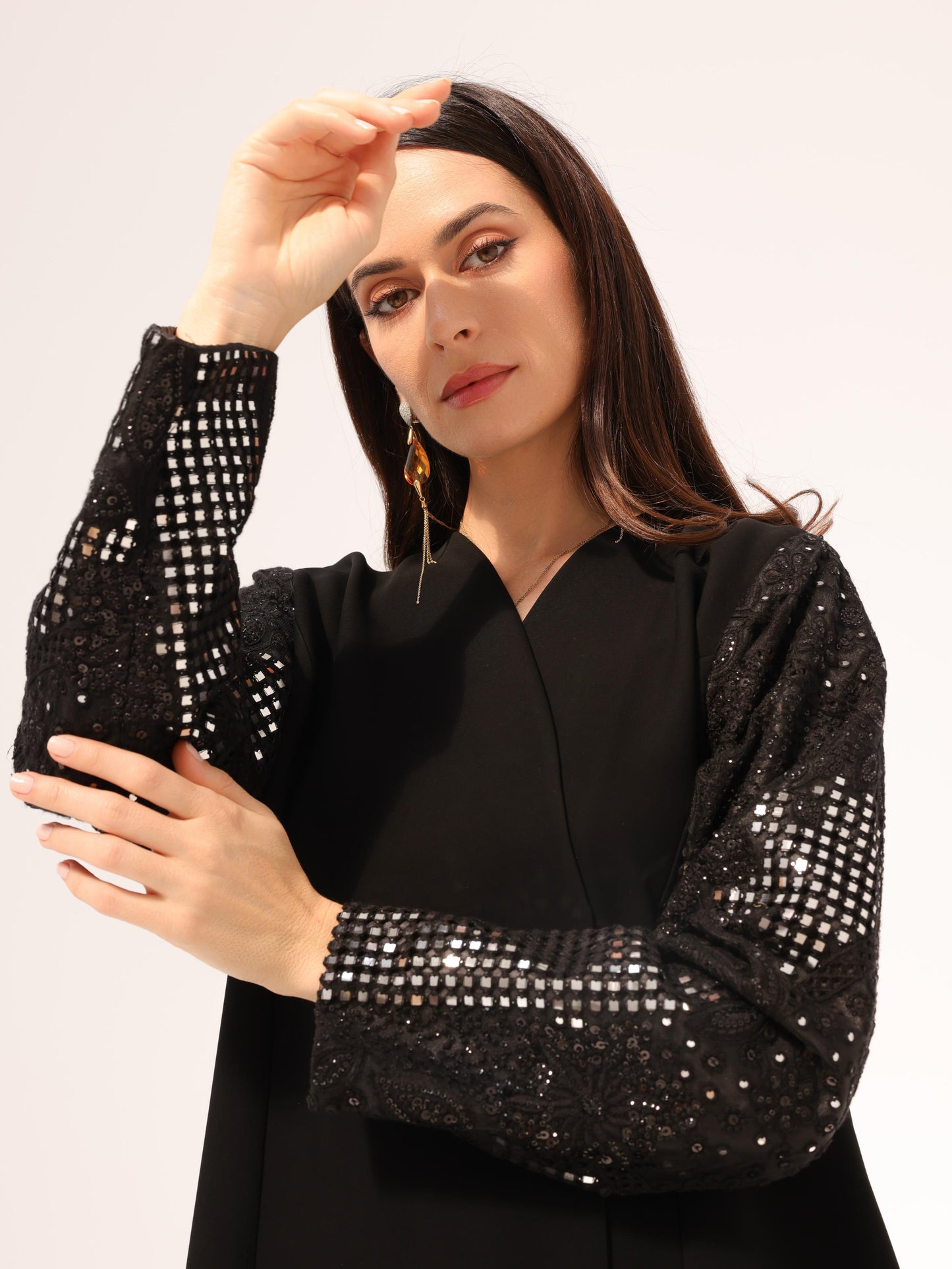 Embroidered Sleeves Abaya