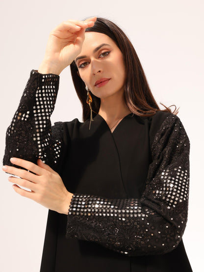 Embroidered Sleeves Abaya