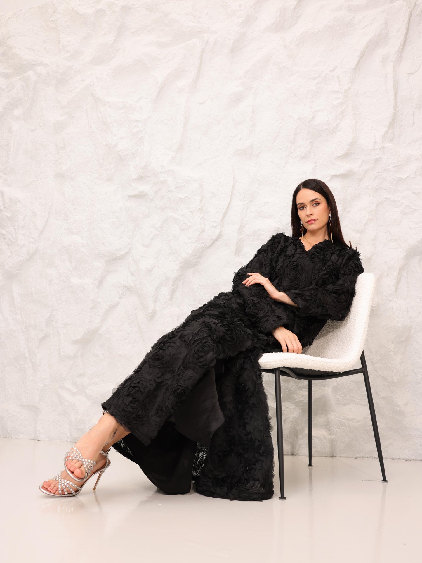 Laser Cut Organza Abaya