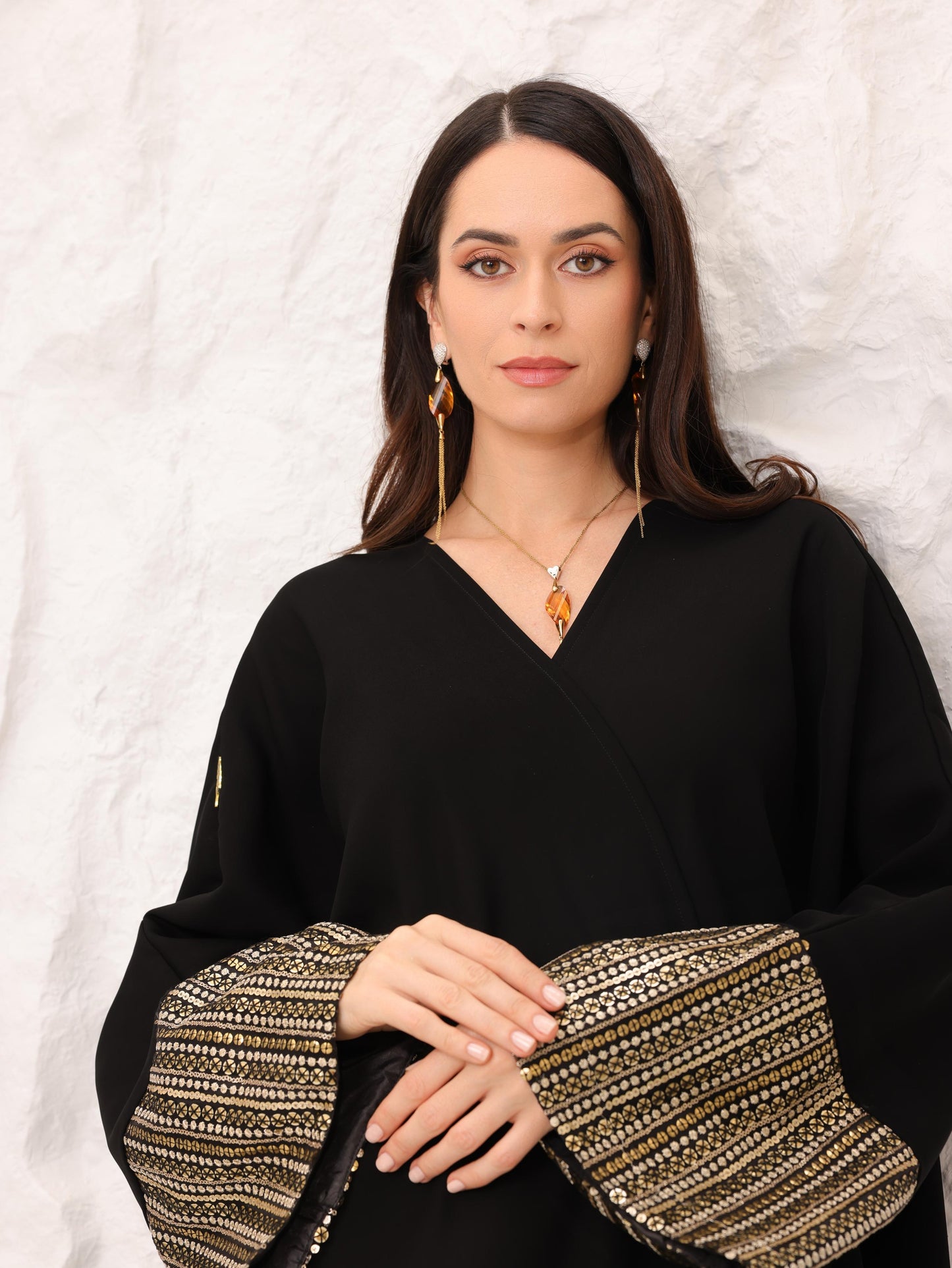 Embroidered Sleeves Abaya