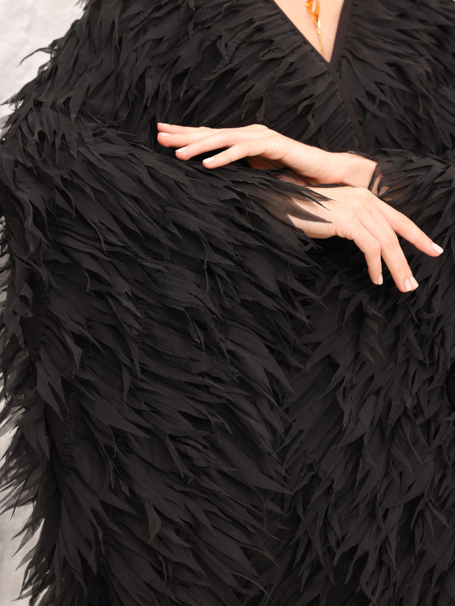 Laser Cut Chiffon Fringes