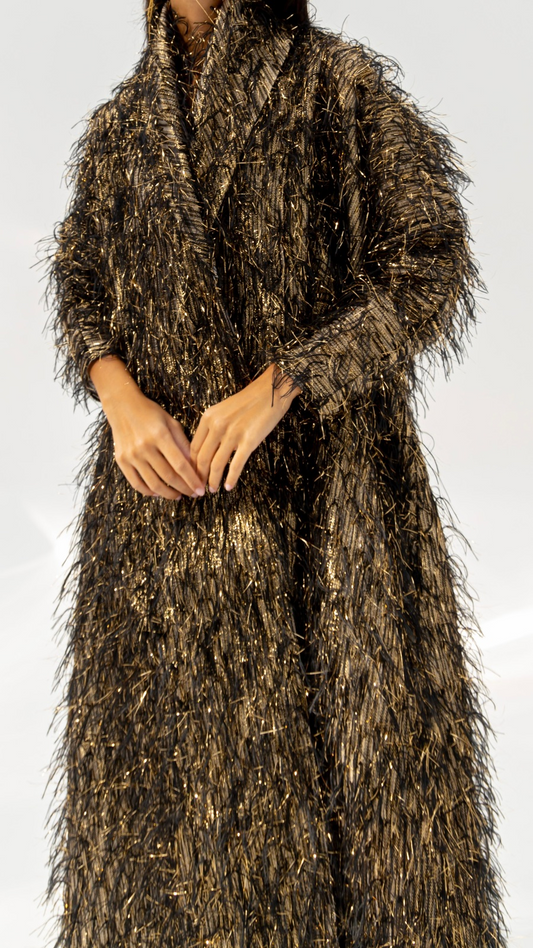 Gold Tinsel Abaya Limited