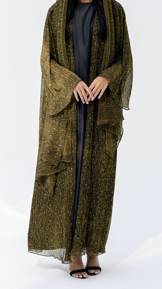 Gold Metallic Abaya